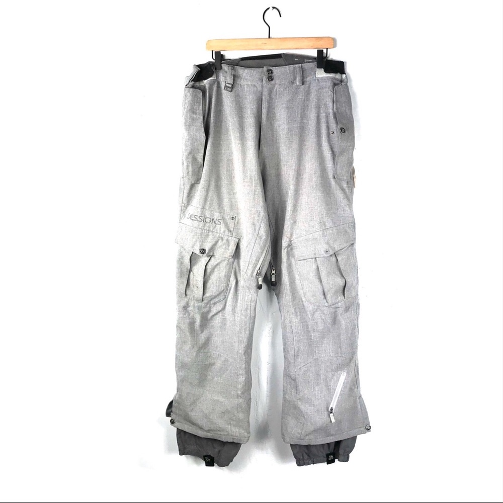 Sessions snowboard pants large summit series gray